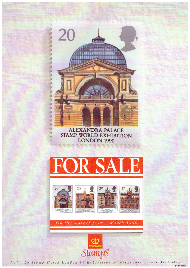 (image for) 1990 Stamp World Exhibition Post Office A4 poster. RMS490a.